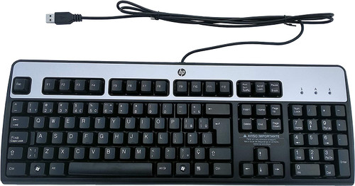 HP Full-Size Keyboard 15.4 Windows Vista Compatible Silver UV Coated Keys UK Layout - 488590-031