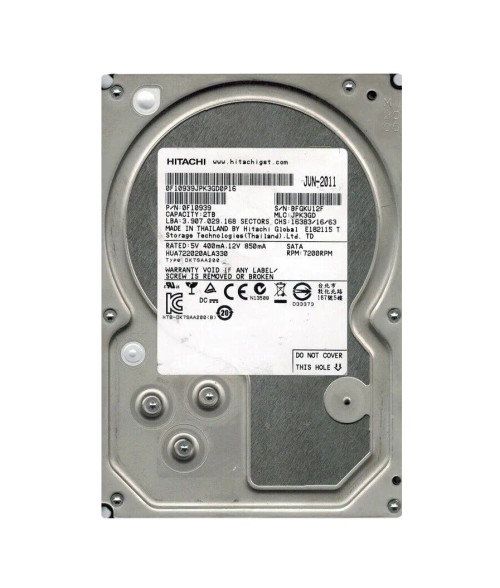 0F10939 - HGST 2TB 7200RPM SATA 3Gb/s 3.5" HDD