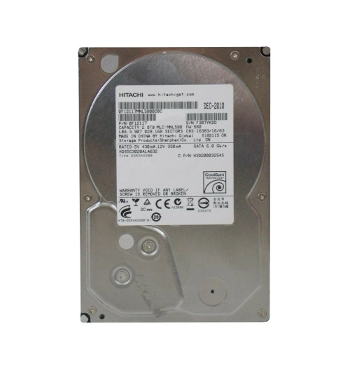 Hitachi 2TB 5400RPM SATA 6.0 Gbps 3.5 32MB Cache Deskstar Hard Drive for ProLiant DL360p Gen8 servers