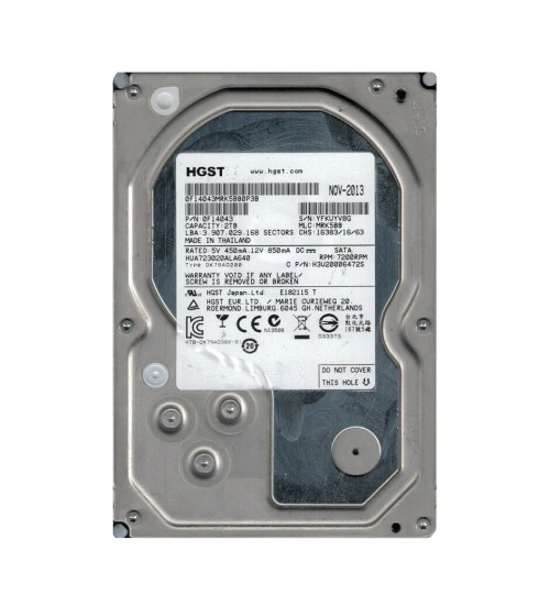 0F14043 - HGST 2TB 7200RPM SATA 3.5-Inch HDD