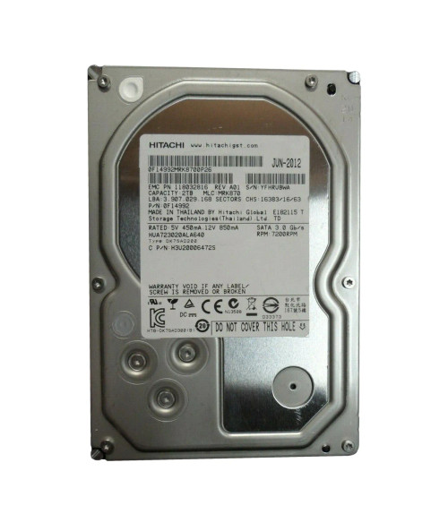 0F14992 - HGST 2TB 7200RPM SATA 3.5-Inch HDD
