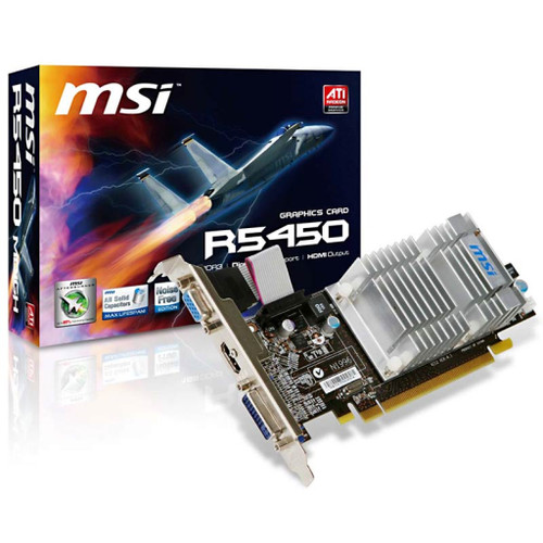 R5450MD512H - MSI Radeon HD 5450 512MB DDR3 PCIe 2.1 Graphics Card