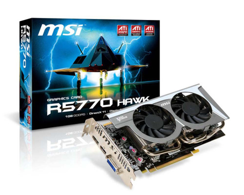 R5770HAWK - MSI 1GB GDDR5 DisplayPort DVI HDMI PCI Express Graphics Card