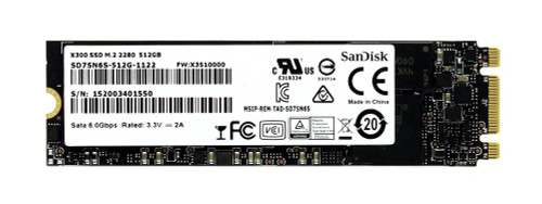 SD7SN6S-512G-1122 - SanDisk 512GB SATA 6Gb/s M.2 2280 SSD