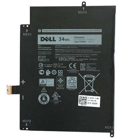 Dell 34Wh 7.6V 2-Cells Lithium-Ion Battery for Latitude 7285 2-in-1 - Replacement battery for Latitude 7285 2-in-1