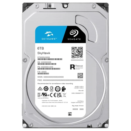 ST6000VX009 - Seagate Skyhawk 6TB SATA 6Gb/s 3.5-inch Hard Drive