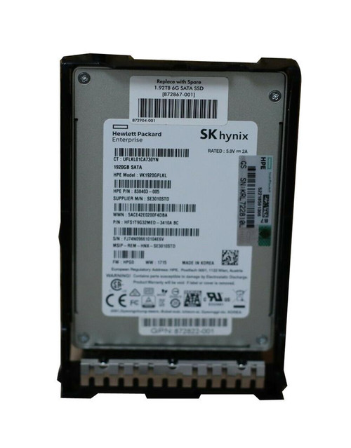 838403-005 - HPE 1.92TB SATA 6Gb/s 2.5" SSD