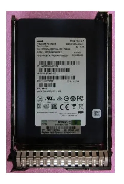 870667-003 - HPE 960GB SATA 6Gb/s 2.5" Hot Swap SSD
