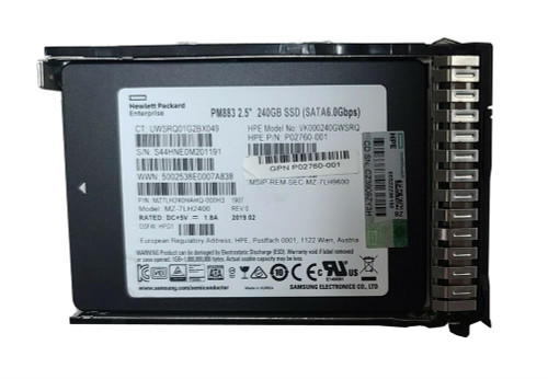 HPE P02760-002 480GB SATA 6Gbps SSD Smart Carrier 3.5-inch
