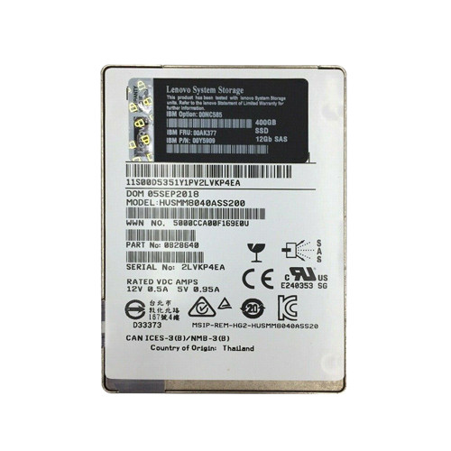 00AK377 - IBM 400GB SAS 12Gb/s 2.5" SSD