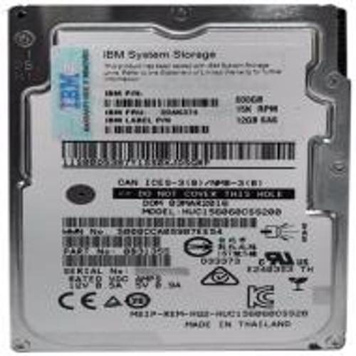 00NC597 - IBM 600GB SAS 12Gb/s 15000RPM 2.5-inch Hard Drive for Storwize V3500/V3700