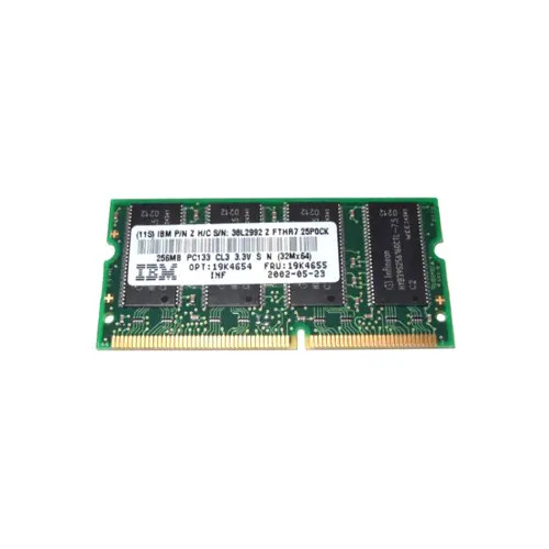 19K4654 - IBM 256MB 133MHz PC133 CL3 144-Pin SoDIMM