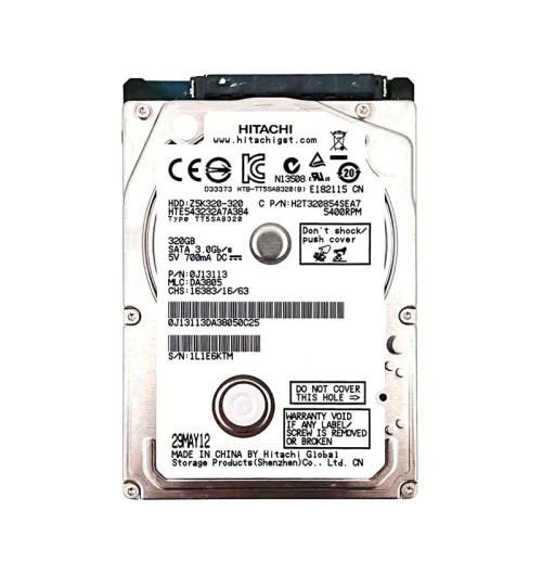 0J13113 - HGST 320GB 5400RPM SATA 8MB 2.5" HDD