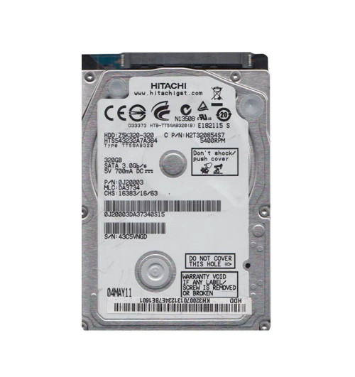0J20003 - HGST 320GB 5400RPM SATA 8MB 2.5" HDD