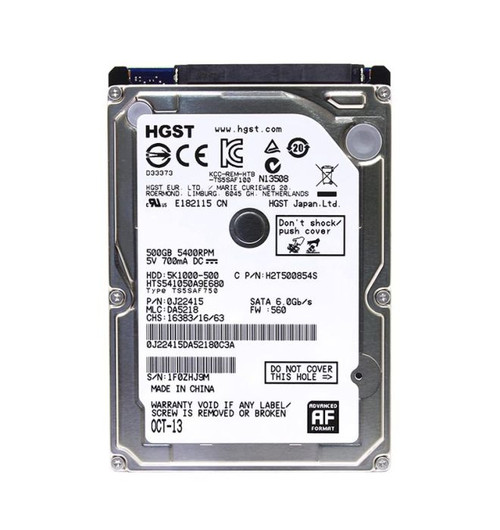 0J22415 - Hitachi 500GB 5400RPM SATA 6Gb/s 2.5" HDD