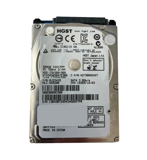 0J23435 - HGST 500GB 5400RPM SATA 8MB 2.5" HDD