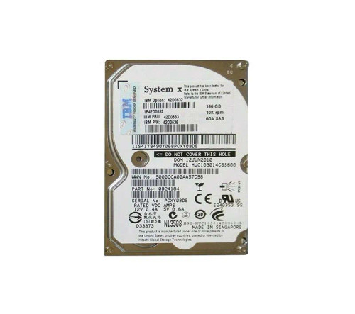 42D0636 - IBM 146GB 10K RPM SAS 6Gb/s 2.5" HDD