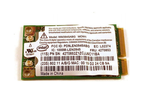 42T0853 - IBM PRO/Wireless 3945ABG 54Mbps IEEE 802.11a/b/g Mini PCI Express Wireless Network Adapter