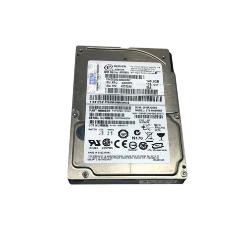 IBM 146.8GB 10000RPM SAS 2.5 Hard Drive for ProLiant DL360p Gen8 Servers