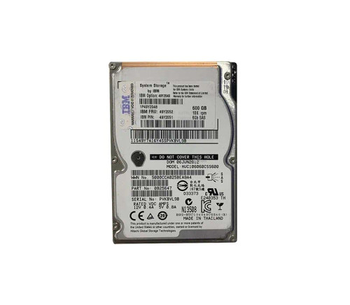 IBM 49Y2052 600GB 10000RPM SAS 6Gb/s 2.5-Inch HDD Hot Swappable
