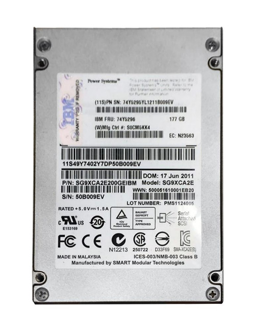 74Y5295 - IBM 177GB SAS 6Gb/s 2.5" SSD