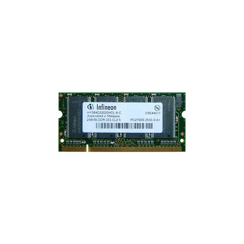 HYS64D32020HDL-6-C - Infineon 256MB PC2700 DDR-333MHz CL2.5 200-Pin SoDimm