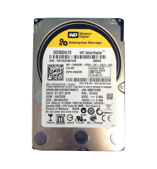 0N965M - Dell 300GB 10000RPM SATA 3.5" HDD
