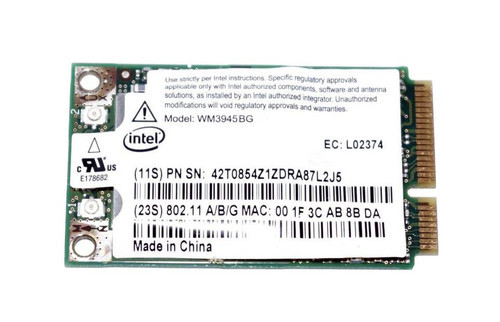 WM3945BG - Intel 54Mbps Mini-PCIe Wireless Network Adapter