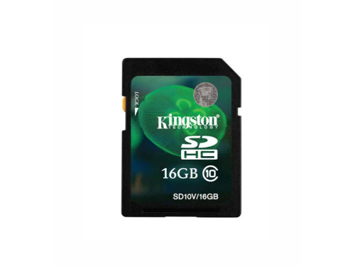 SD10V/16GB-B2 - Kingston Technology 16GB Class 10 SDHC Memory Card