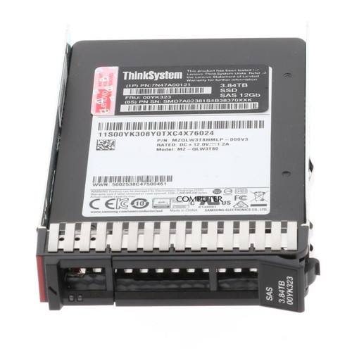 00YK323 - Lenovo PM1633A 3.84TB SAS 12GB/s Read Intensive TLC 2.5-inch Solid State Drive