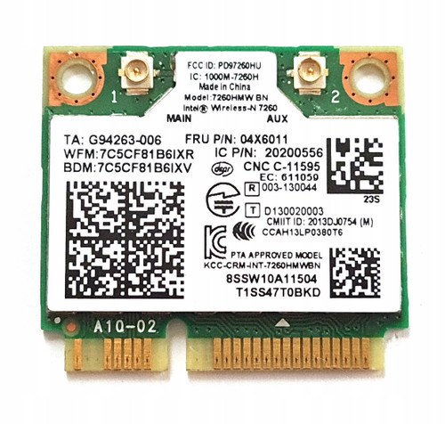 04X6011 - Lenovo 300Mbps 802.11n BT 4.0 Wireless Card