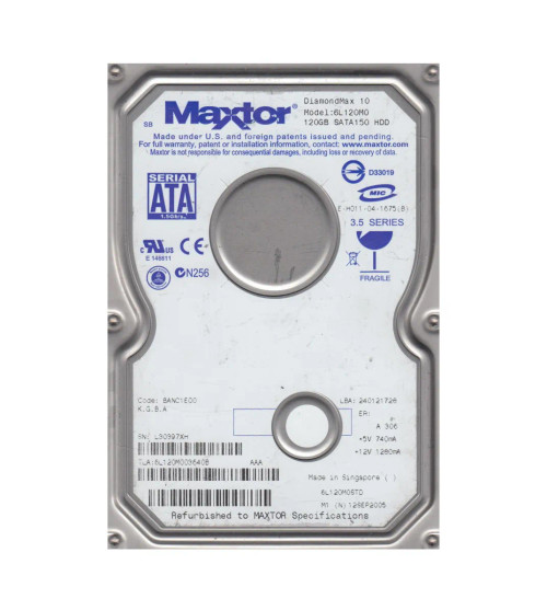 6L120M0 - Maxtor 120GB 7200RPM SATA 8MB 3.5" HDD
