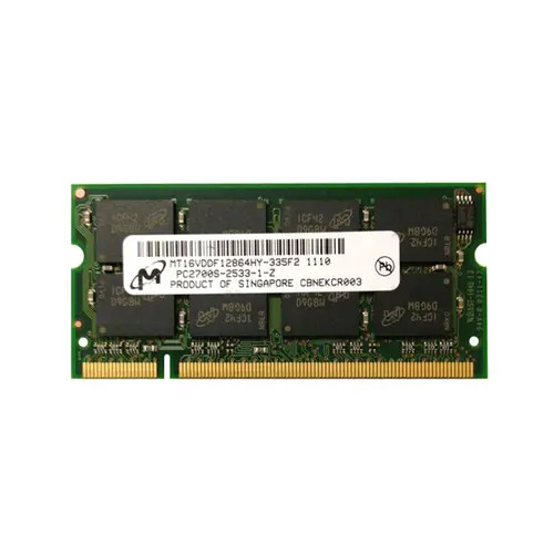 MT16VDDF12864HY-335F2 - MICRON 1GB DDR-333MHz PC2700 CL2.5 200-Pin SoDIMM