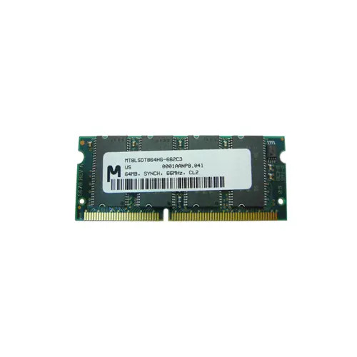 MT8LSDT864HG-662C3 - MICRON 64MB 66MHz PC66 CL2 144-Pin SoDIMM