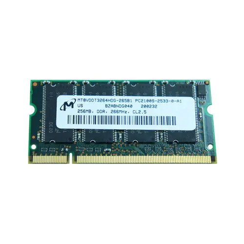 Micron 256MB PC2100 DDR-266MHz SoDimm Memory Module for Laptops