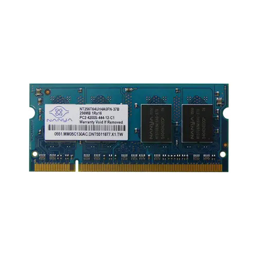 NT256T64UH4A0FN-37B - Nanya 256MB DDR2-533MHz 200-Pin SoDIMM