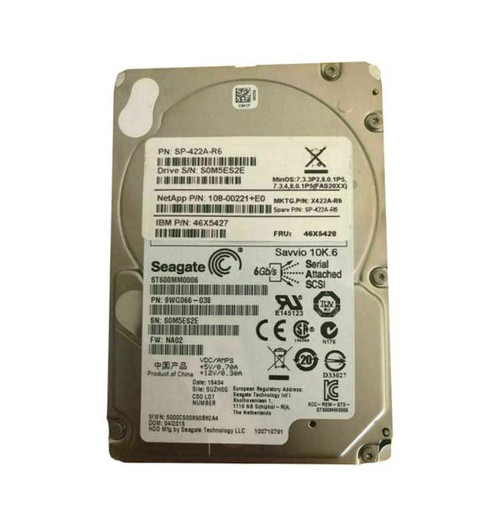 NETAPP X422A-R6 600gb 10000 Rpm 2.5inch Sas 6gbps Hard Drive For Ds2246/ Fas2240/ Fas2552