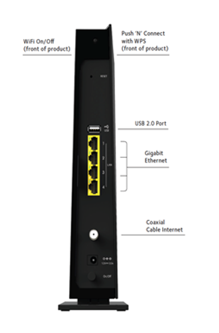 C6300-100NAS - Netgear 680Mbps 2.4/5GHz Gigabit Ethernet 802.11b/a/g/n/ac Wireless Router