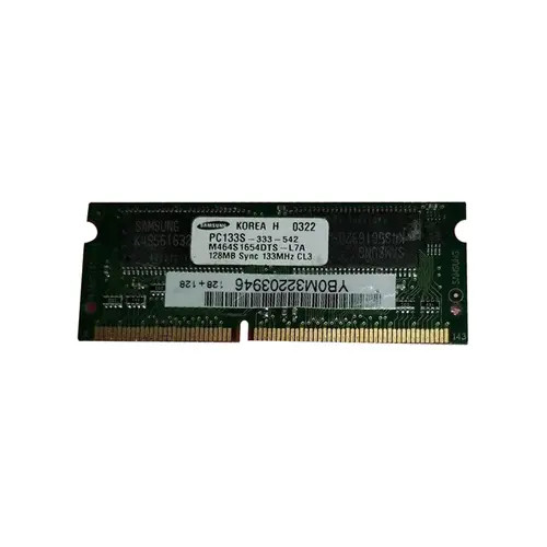 M464S1654DTS-L7A - Samsung 128MB 133MHz PC133 144-Pin SoDIMM Memory