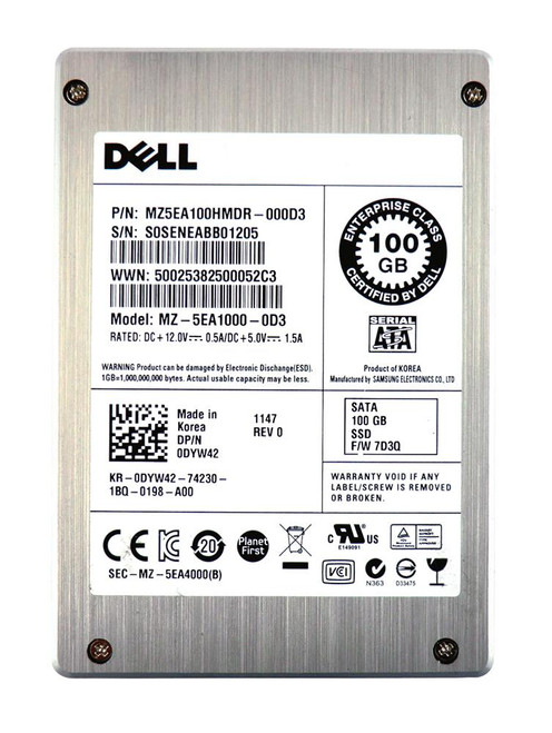 MZ5EA100HMDR-000D3 - Samsung 100GB SATA 3Gbps 2.5" SSD