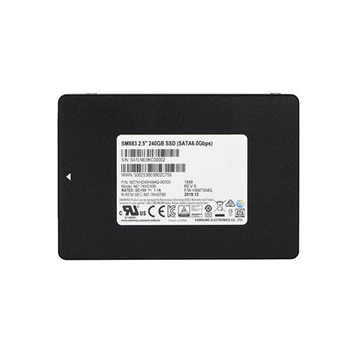 Samsung SM883 240GB SATAIII SSD 2.5 Drive - MZ7KH240HAHQ-00005 - Compatible with servers