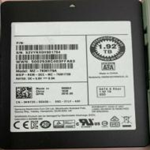 SAMSUNG MZ-7KM1T9A Sm863 1.92tb Mixed Use Sata 6gbps 2.5inch Mlc Enterpise Internal Solid State Drive