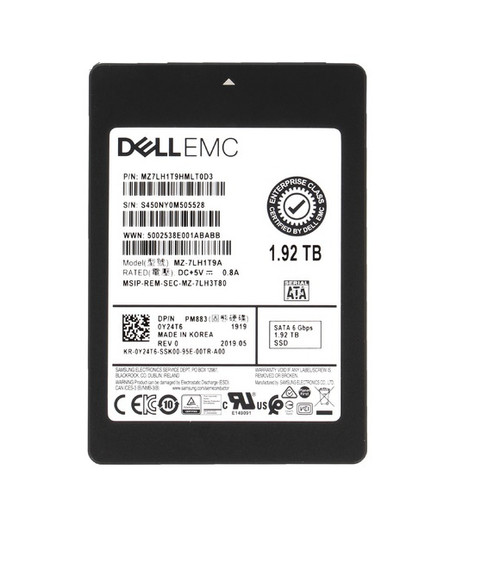 Samsung MZ-7LH1T9A PM883 Series 1.92TB SATA 6Gbps 2.5 Enterprise SSD - Internal Solid State Drive for Servers