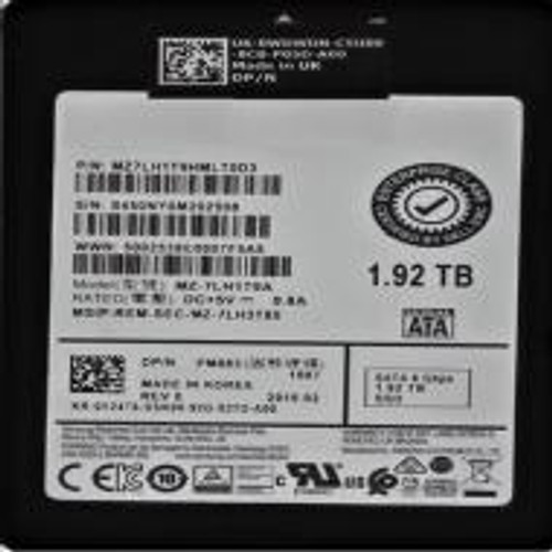 SAMSUNG MZ-7LH1T9A Pm883 Series 1.92tb Sata 6gbps 2.5inch Internal Enterprise Solid State Drive