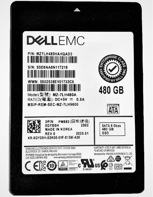Samsung MZ-7LH480A PM883 Series 480GB SATA 2.5 SSD