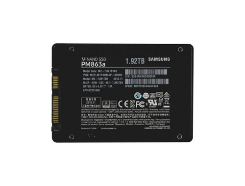 MZ7LM1T9HMJP-00005 - Samsung PM863A 1.92TB SATA 6Gb/s 2.5" Solid State