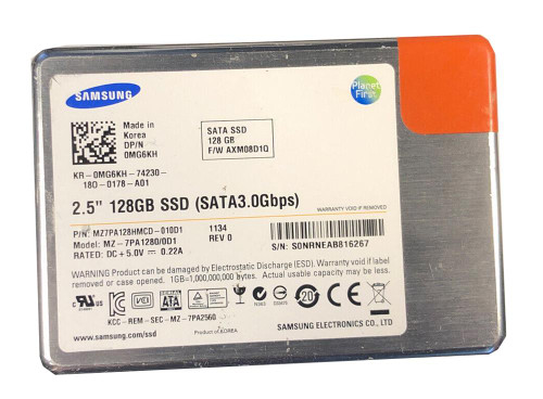 MZ-7PA1280/0D1 - Samsung 128GB SATA 3Gb/s 2.5" SSD