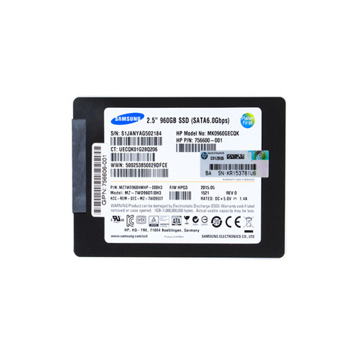 Samsung 960GB SATA-6Gbps SFF 2.5 Enterprise SSD for ProLiant DL360p Gen8 Servers Samsung 960GB SATA-6Gbps SFF 2.5 Enterprise SSD for ProLiant DL360p Gen8 Servers