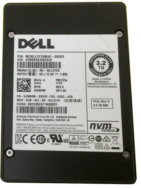 MZWLL3T2HMJP-000D3 - Samsung 3.2TB PCIe NVMe 3.0 U.2 Enterprise SSD
