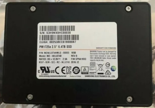 MZ-WLL6T40 - Samsung 6.4TB NVMe PCIe 3.0 x4 U.2 SSD
